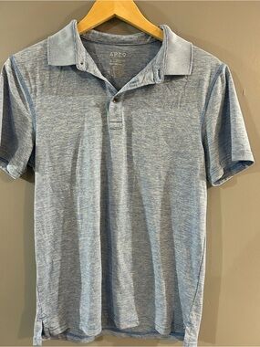 Apt. 9 Men's Heathered Light Blue Polo